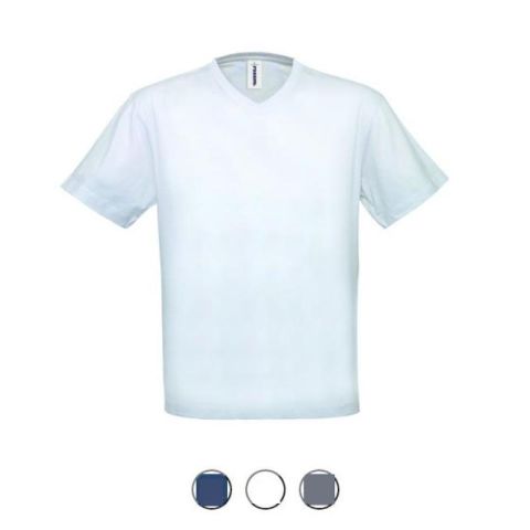 T-Shirt Manica Corta Collo A V 100% Cotone 